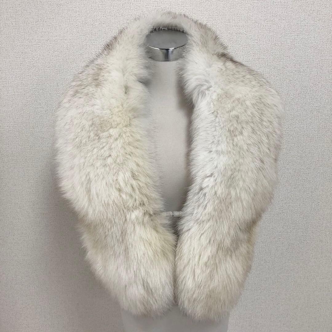 ✨美品✨サガフォックス ショール 本毛皮 ブルーフォックス リアルファー