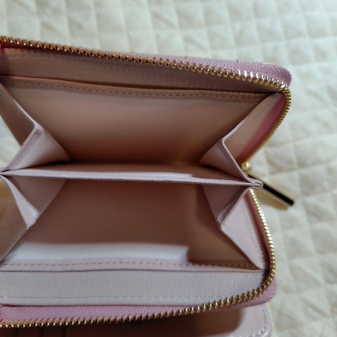 LANVIN en Bleu 　ベルシー　L字ファスナー　二つ折り財布　ピンク