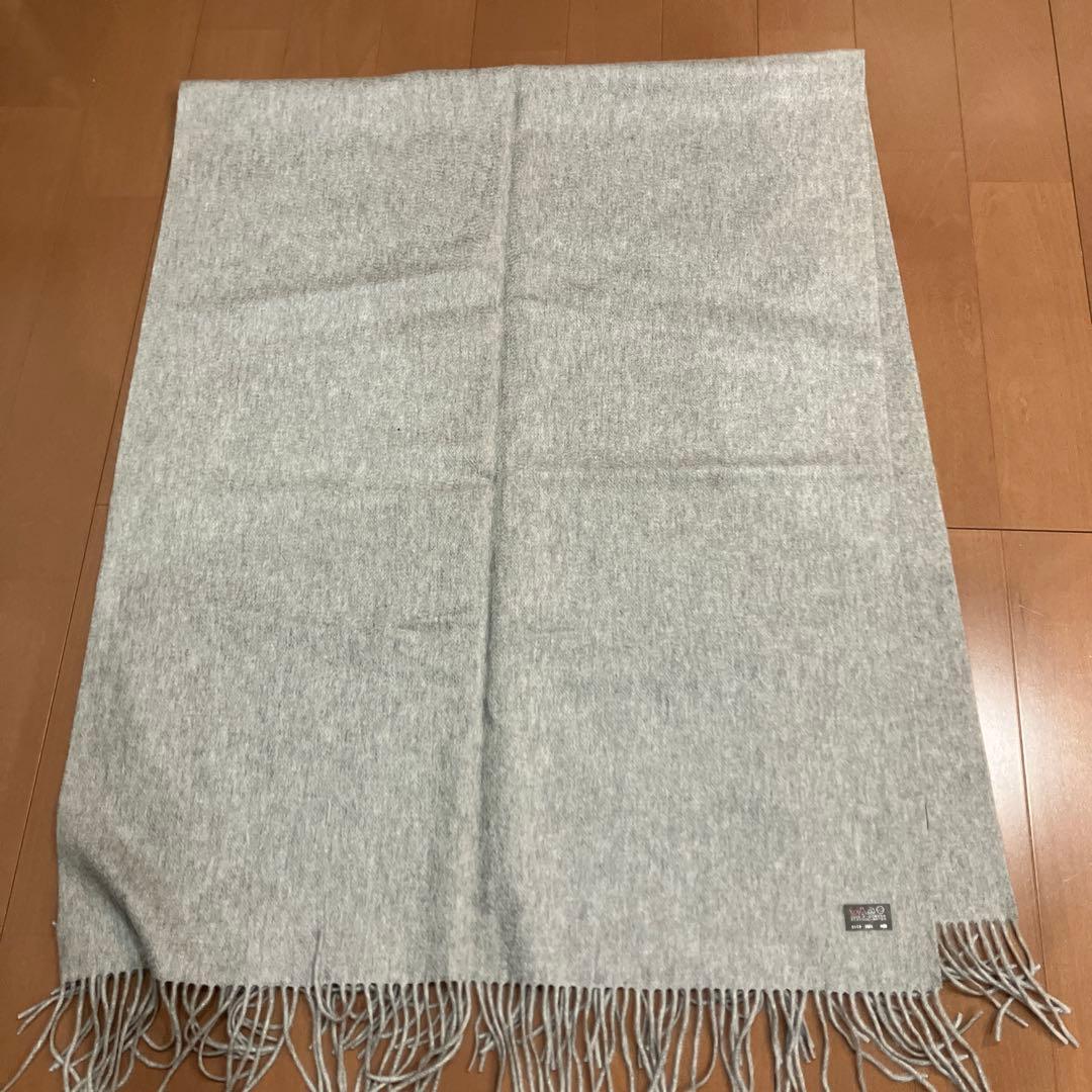 LANVIN カシミヤ100% グレー マフラー 70X200cm