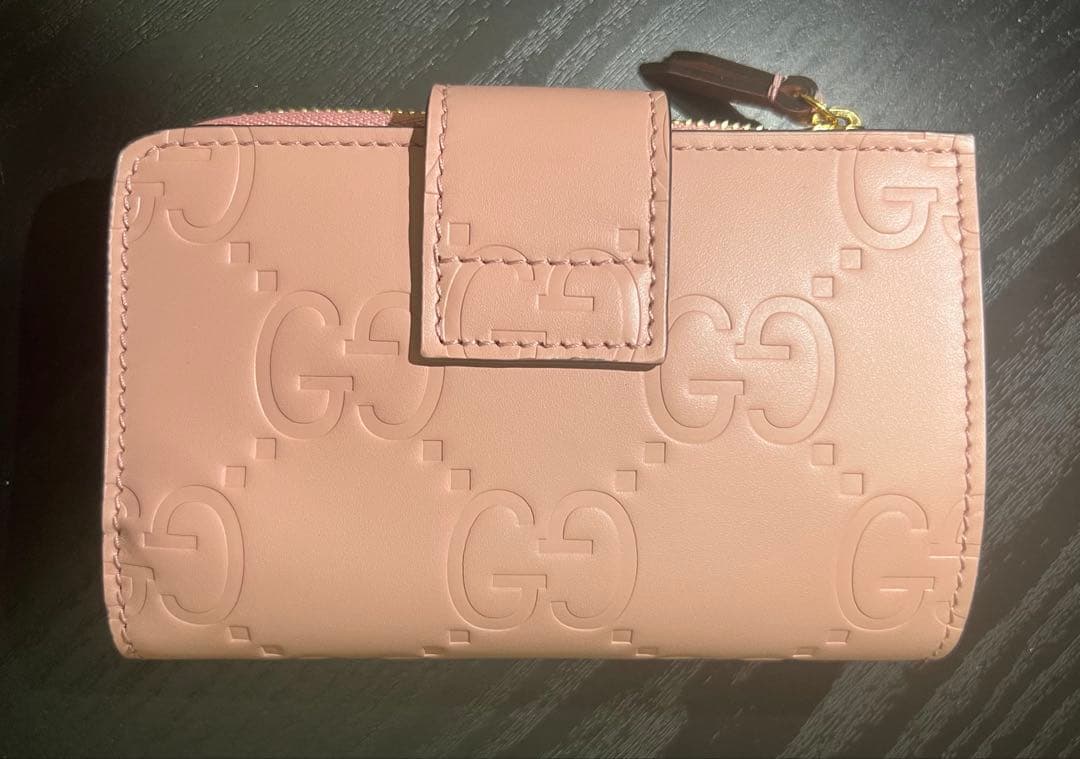 【超美品！限定価格】GUCCI グッチ　ミディアムウォレット　ピンク　二つ折り