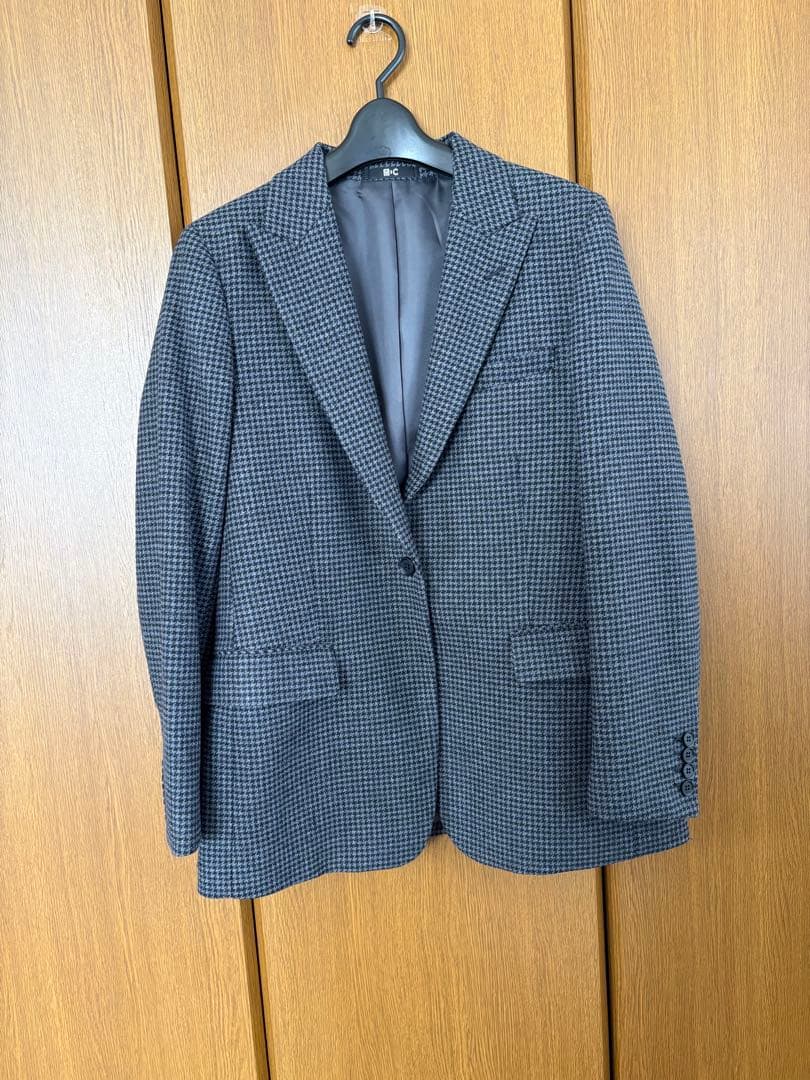 UNIQLO:C グレー系チェック柄テーラードジャケット