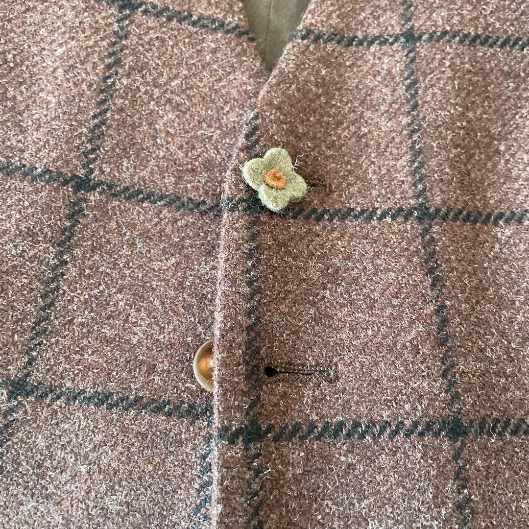 【美品】LARDINI ラルディーニ　ブートニエール ウールベスト　ジレ