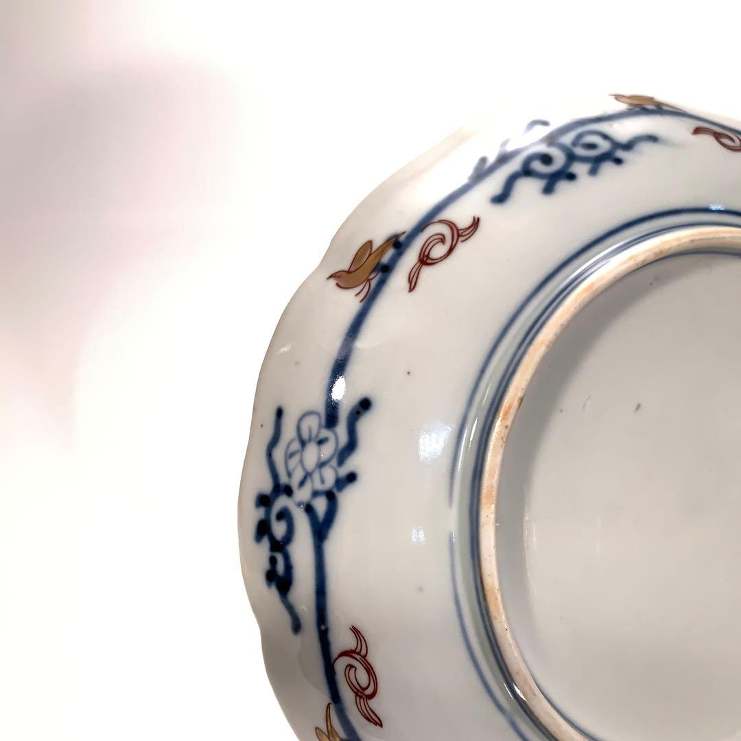 伊万里金襴手松竹梅と龍図七寸皿∅21㎝　骨董　古伊万里　R-0271w2ダS