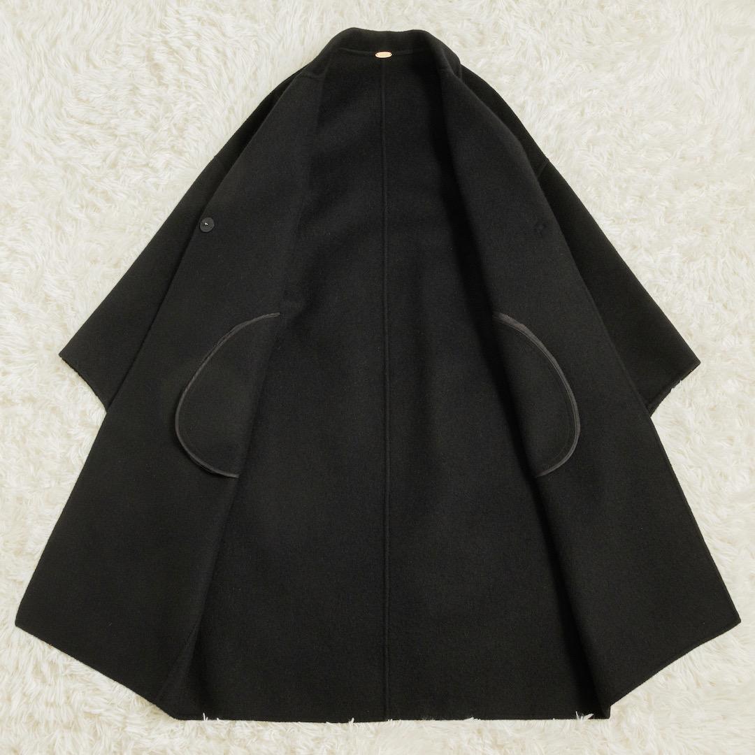 Deuxieme Classe ウールアンゴラリバーコート ブラック