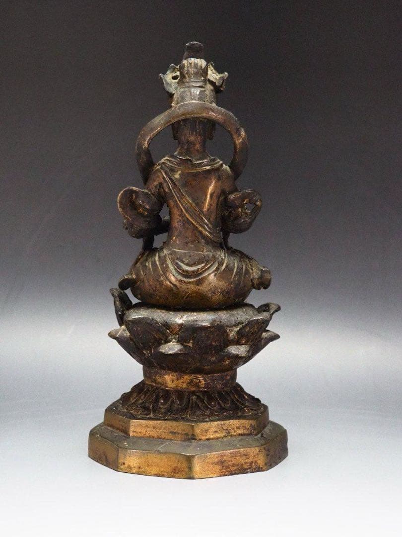 時代仏教美術　大日如来像　唐銅 銅器 彫刻 仏像 仏具 観音菩薩 文殊菩薩