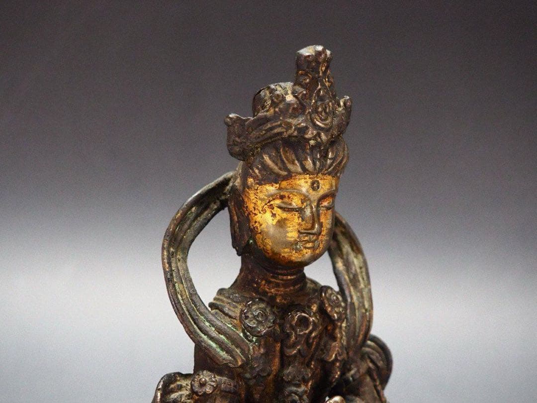 時代仏教美術　大日如来像　唐銅 銅器 彫刻 仏像 仏具 観音菩薩 文殊菩薩