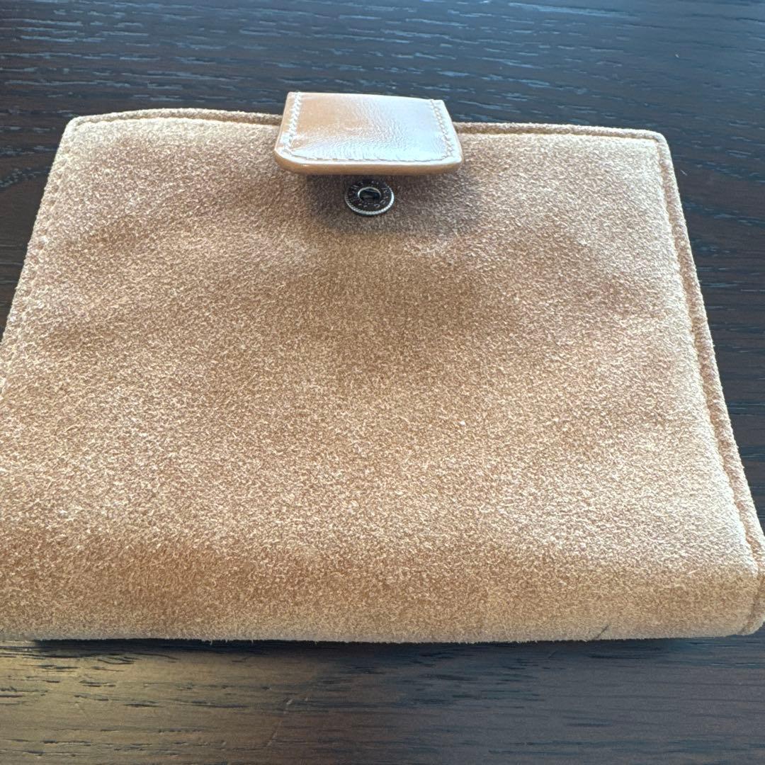 GUCCI 二つ折り財布 スエード スウェード ベージュ