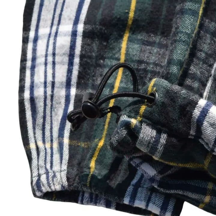 00s STUSSY ジップアップ フーデットジャケット フード チェック ネル