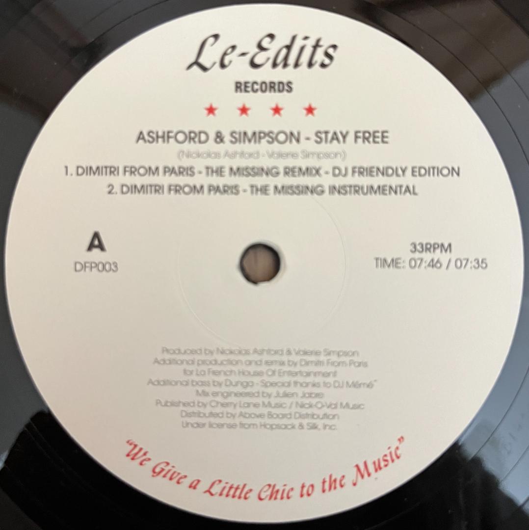 洋楽 (12\") Ashford & Simpson / Stay Free
