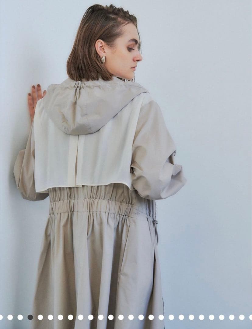 【新品・タグ付き】YECCA VECCA シアー MIX ロング ZIP コート