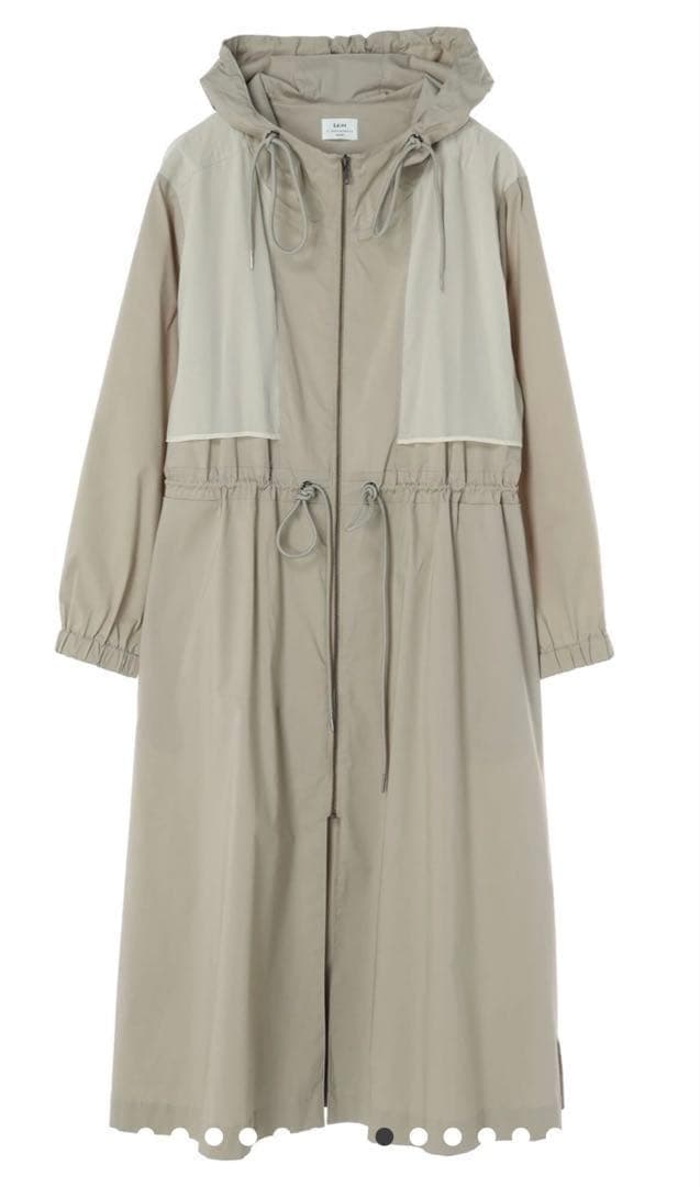 【新品・タグ付き】YECCA VECCA シアー MIX ロング ZIP コート