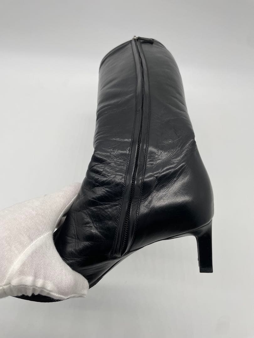 シャネル CHANEL ココマーク ロングブーツ ポインテッドトゥ 37 1/2