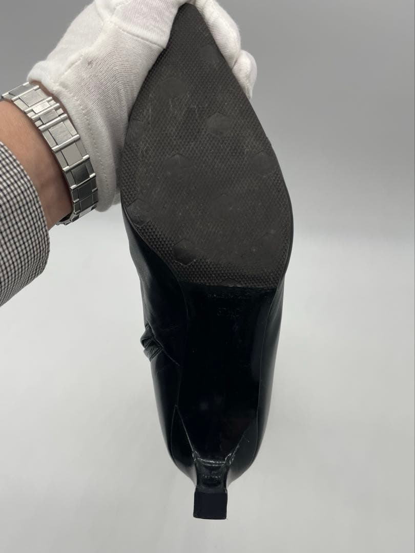 シャネル CHANEL ココマーク ロングブーツ ポインテッドトゥ 37 1/2