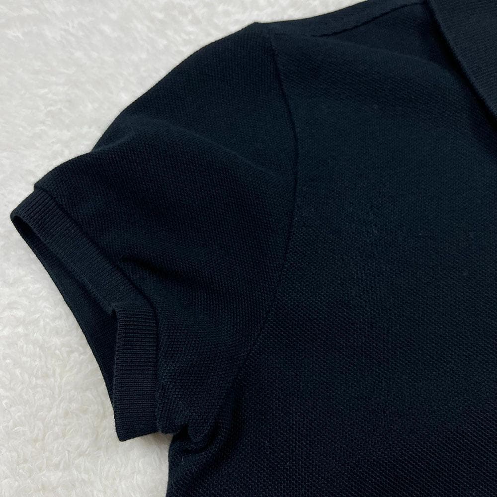 RALPH LAUREN　ポロシャツ　パールビース　ビッグポニー　黒　5つボタン