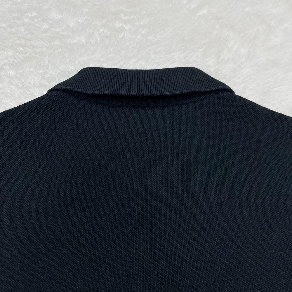 RALPH LAUREN　ポロシャツ　パールビース　ビッグポニー　黒　5つボタン