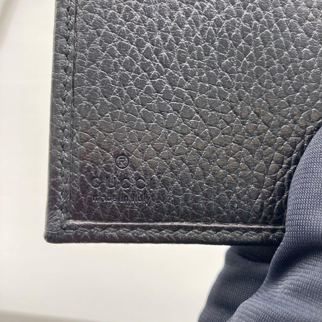 GUCCI グッチ 三つ折り財布 マーモント 474746 レザー ブラック