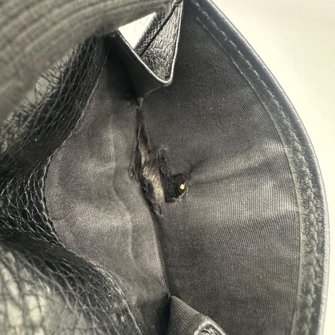 GUCCI グッチ 三つ折り財布 マーモント 474746 レザー ブラック