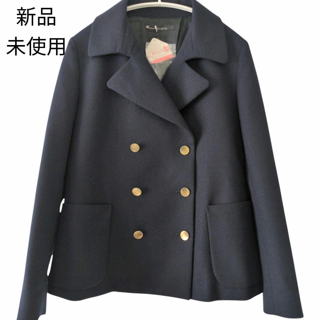 新品タグ付 定価5.8万 伊勢丹取扱 紺ブレ 金ボタン ダブル М　日本製