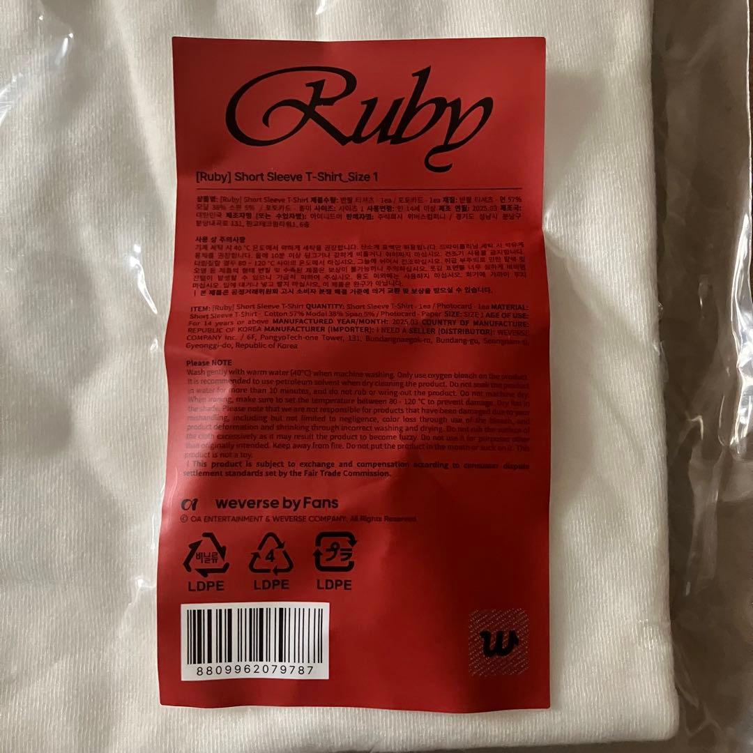 【トレカ無】BLACKPINK ジェニ Ruby ショート スリーブ Tシャツ①