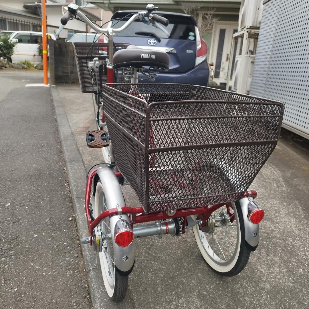 極美品 ヤマハ 電動アシスト三輪自転車 PAS ワゴン PA16W 15.8Ah