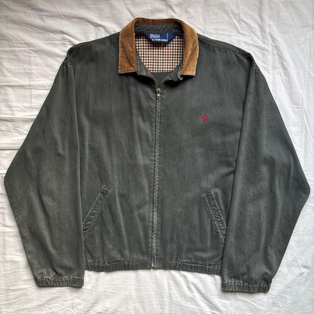 【90s】Ralph Lauren 襟 コーデュロイ スウィングトップ フェード