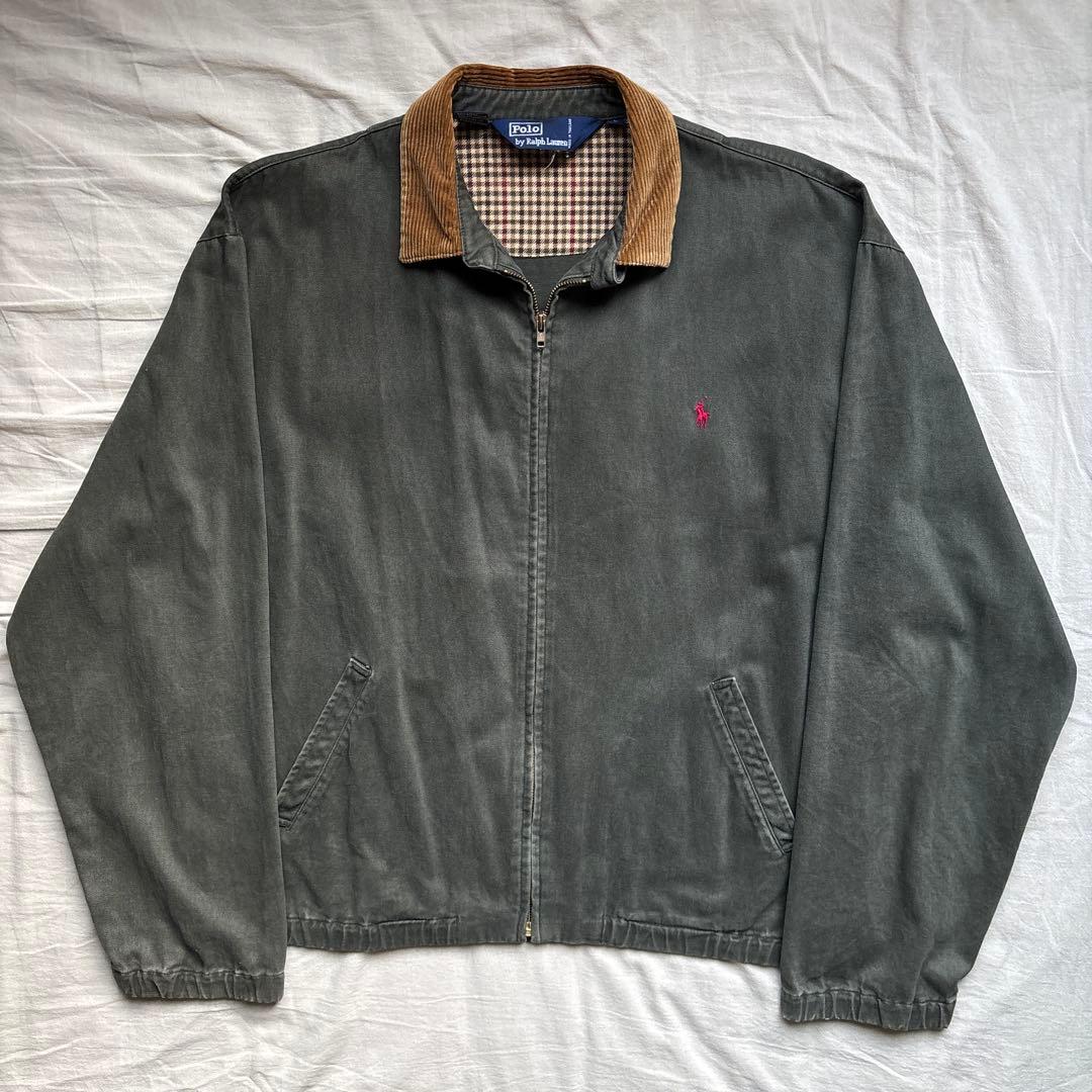 【90s】Ralph Lauren 襟 コーデュロイ スウィングトップ フェード