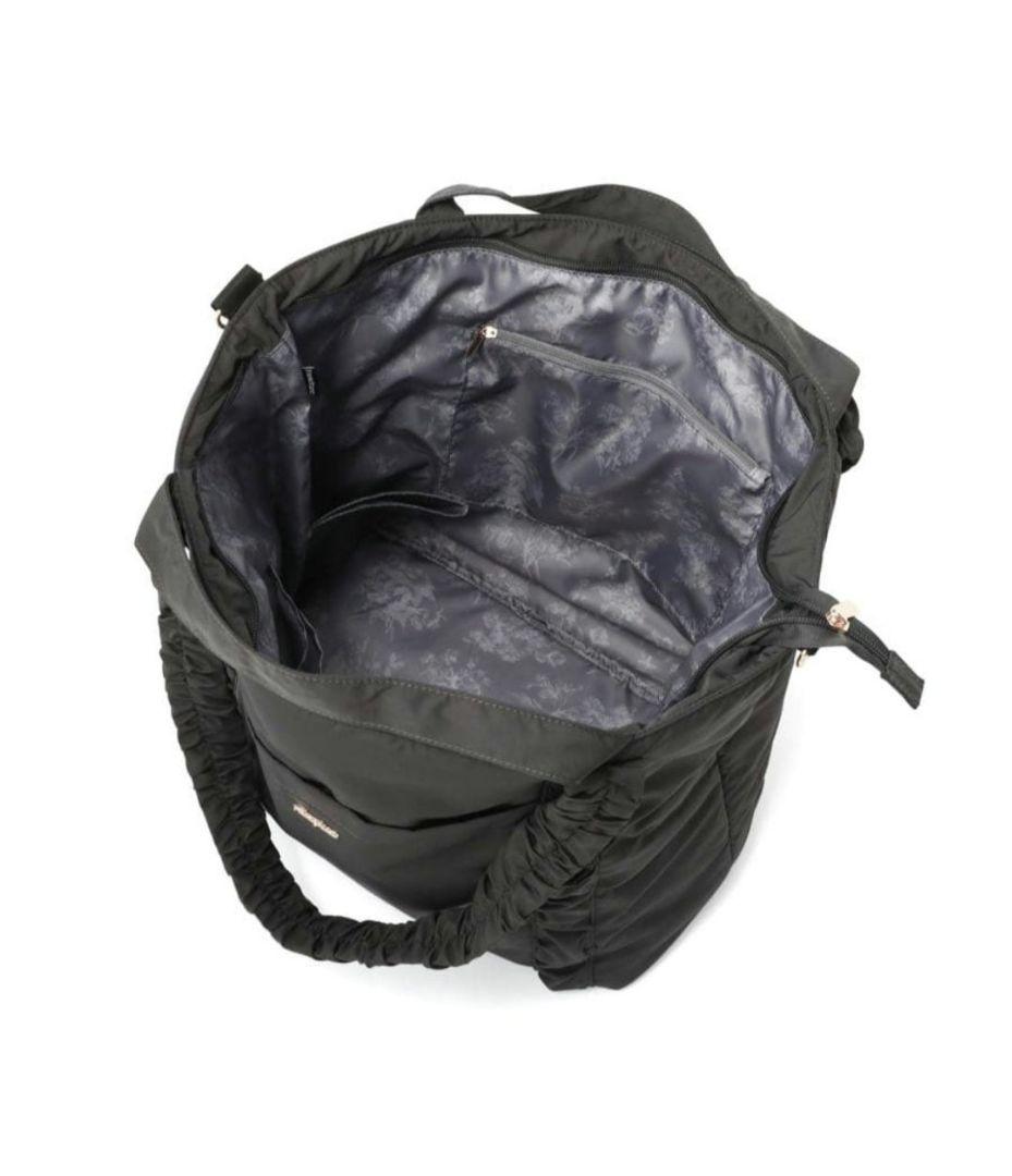Francfranc　クラシックフラワートラベルバック　ダークグレー　新品
