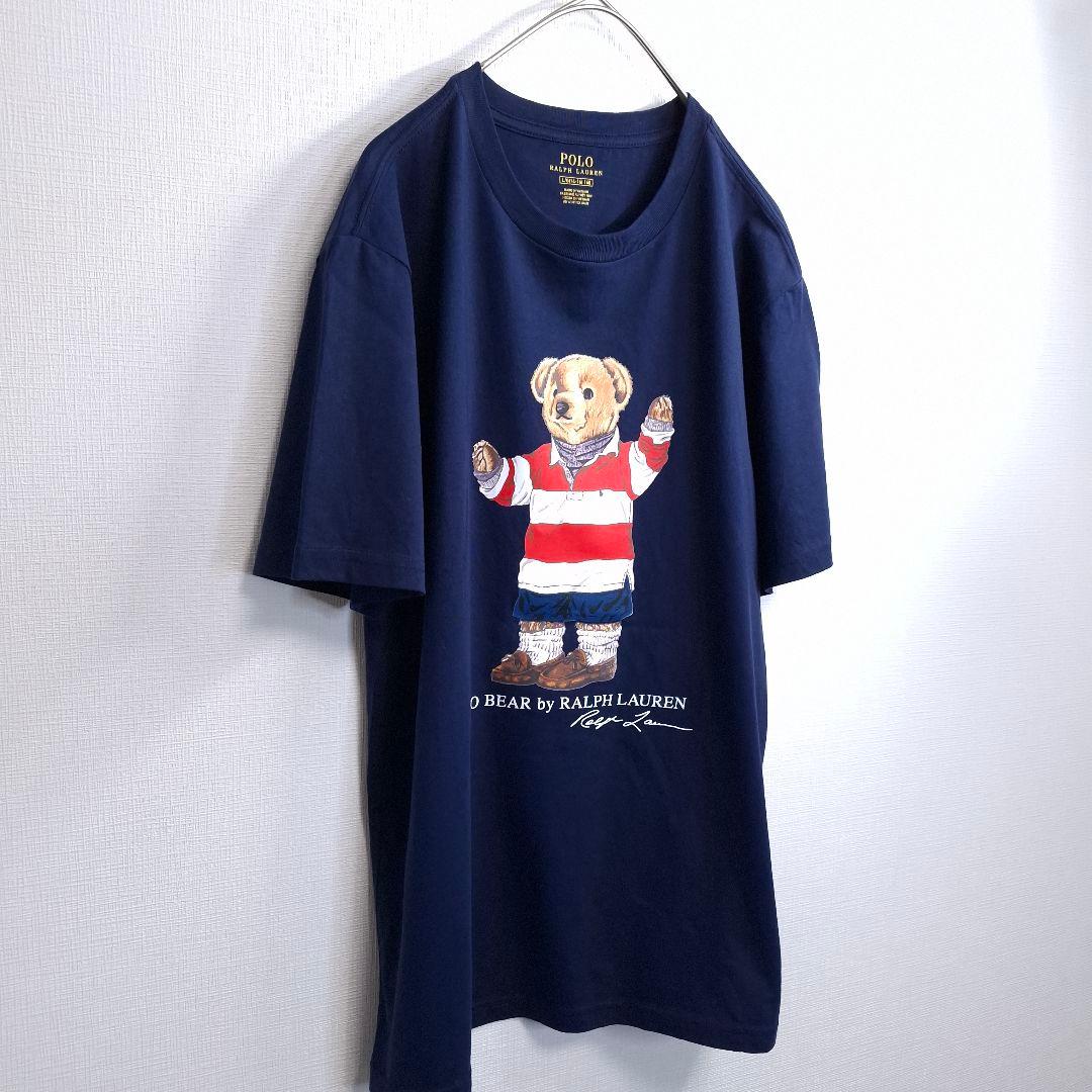 【人気】POLO RALPH LAUREN ポロベア Tシャツ ネイビー L