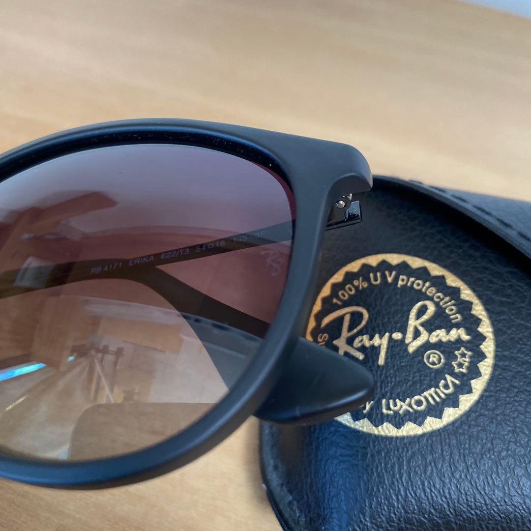 偏光レンズ　RAY-BAN レイバン　ERIKA エリカ マットブラック