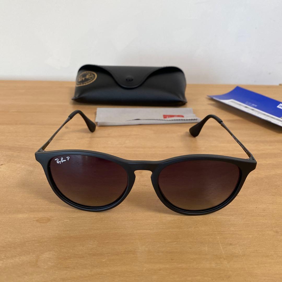 偏光レンズ　RAY-BAN レイバン　ERIKA エリカ マットブラック