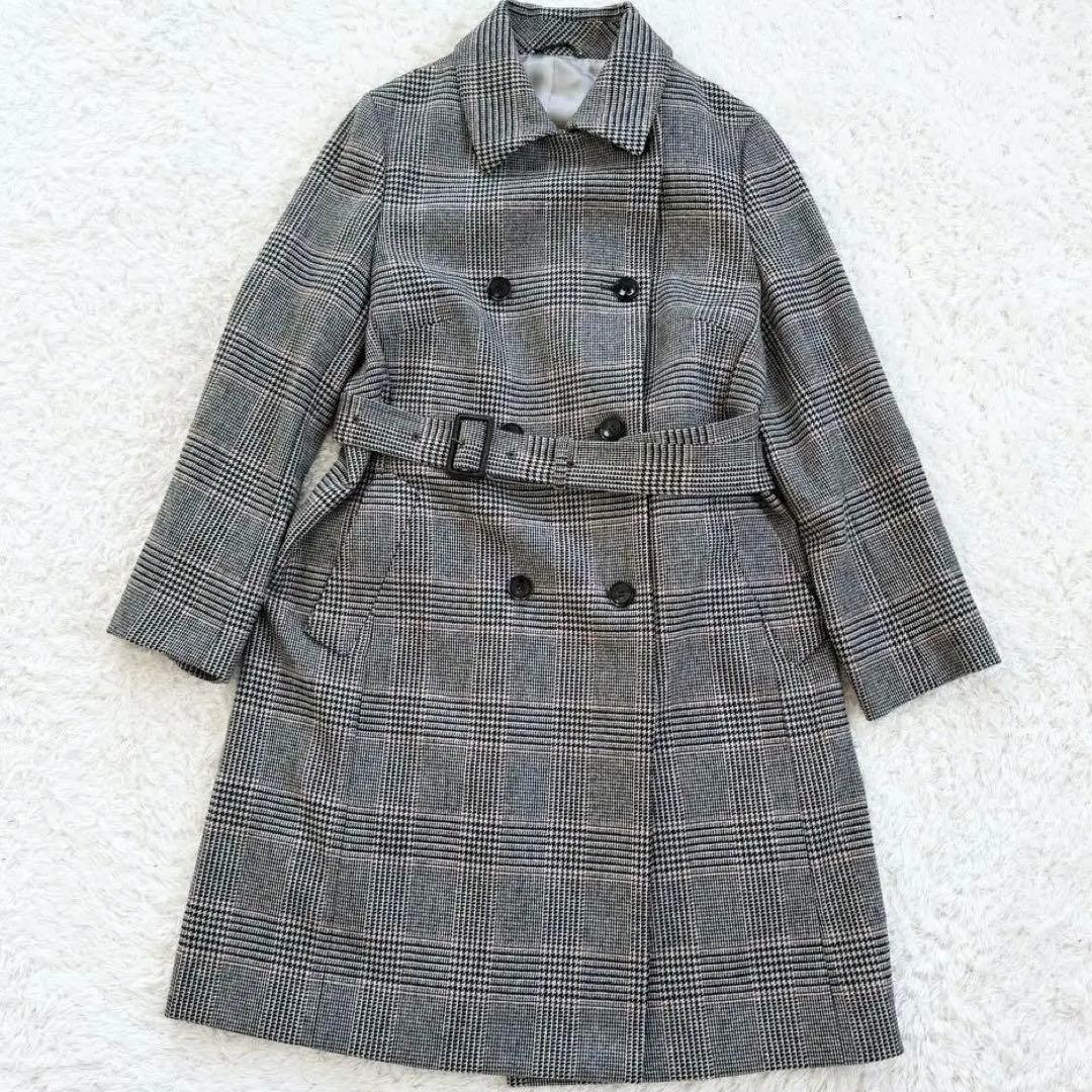 極美品 最高級 FOX BROTHERS グレンチェック トレンチコート XXL