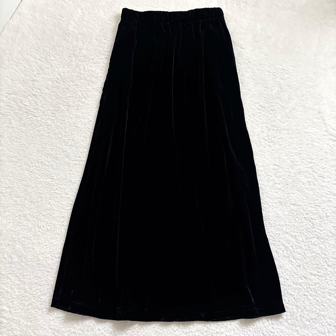 極美品 今期 かぐれ レーヨンシルクベルベットスカート セレモニー 卒業式