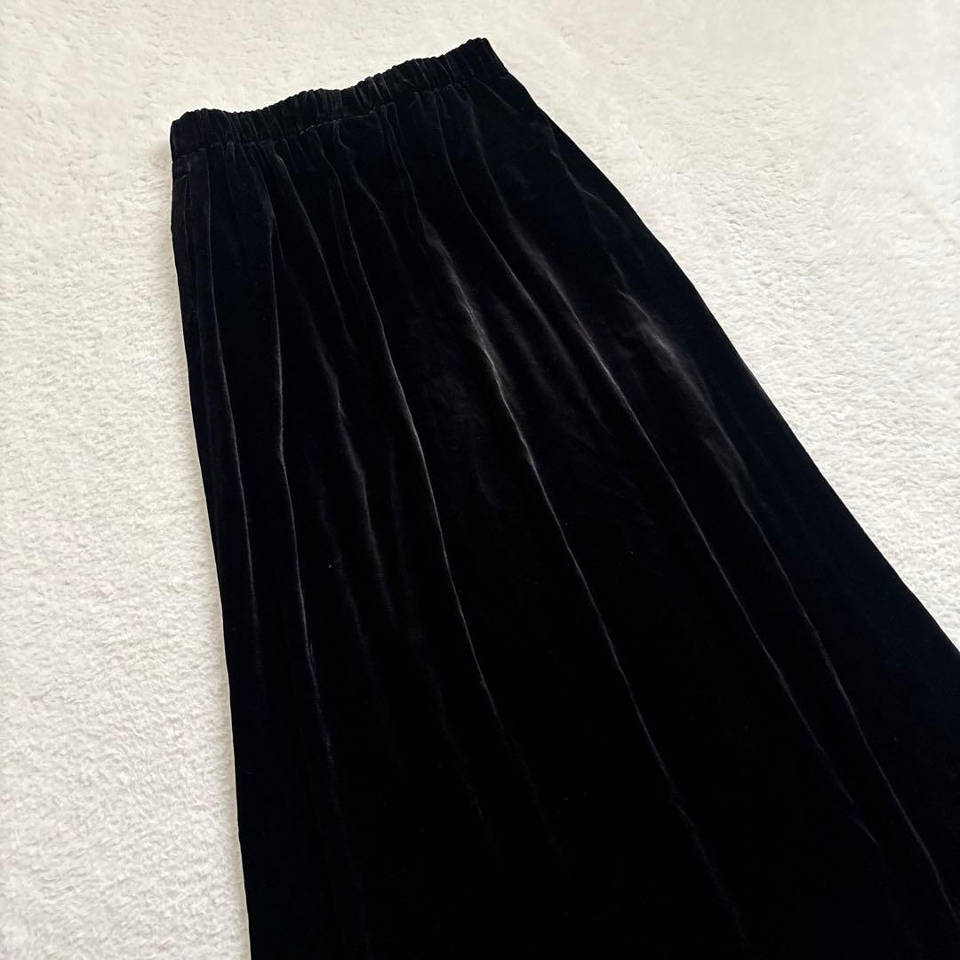 極美品 今期 かぐれ レーヨンシルクベルベットスカート セレモニー 卒業式