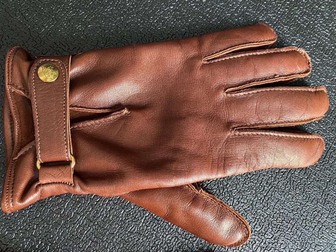 ILBISONTE　イルビゾンテ　カシミアレザーグローブ　ブラウン茶　レザー手袋