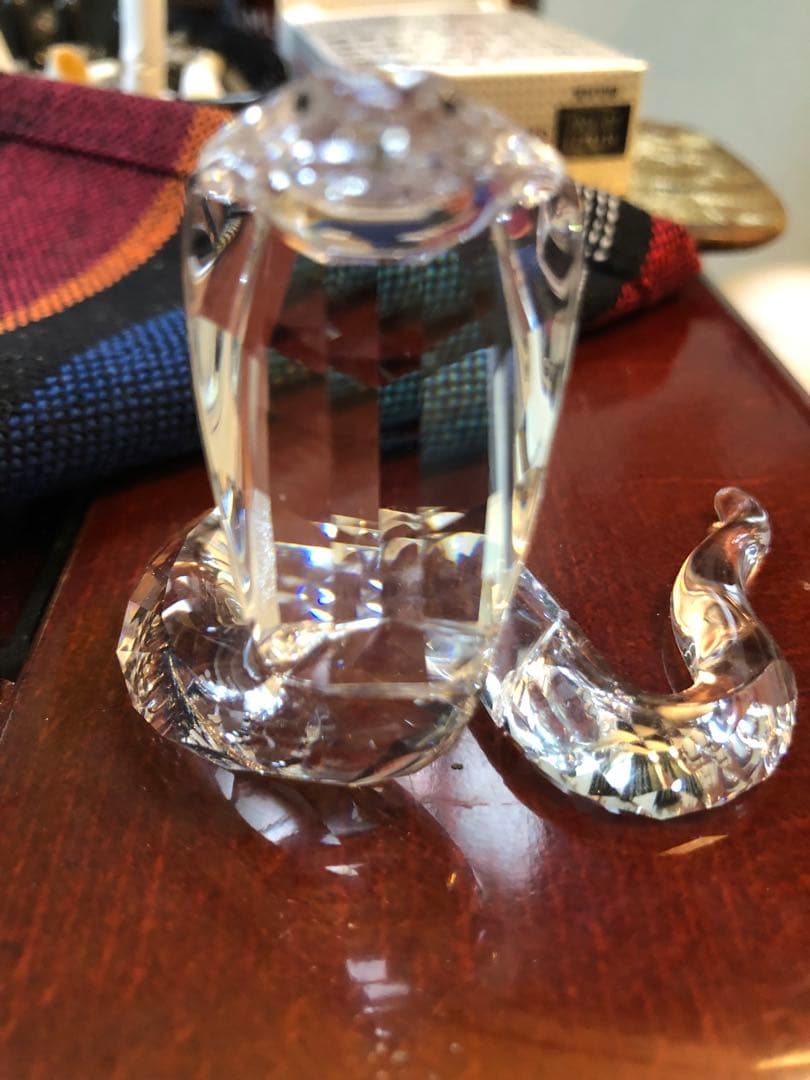 今だけ価格 スワロフスキー コブラ 置物 ヘビ Swarovski オブジェ