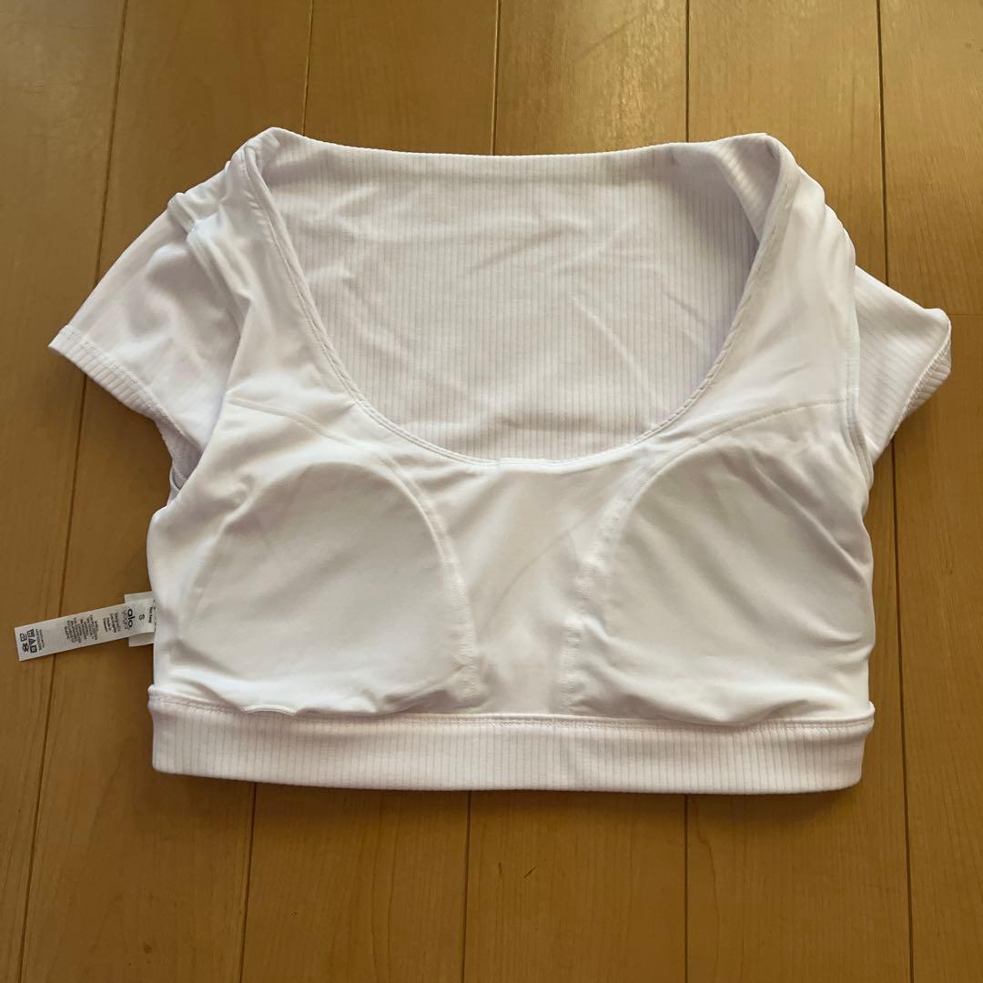 alo 正規 Blissful Henley Bra Top White
