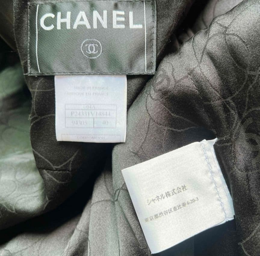 美品　CHANELシャネル　リトルブラック　リボン　ツイード　ジャケット