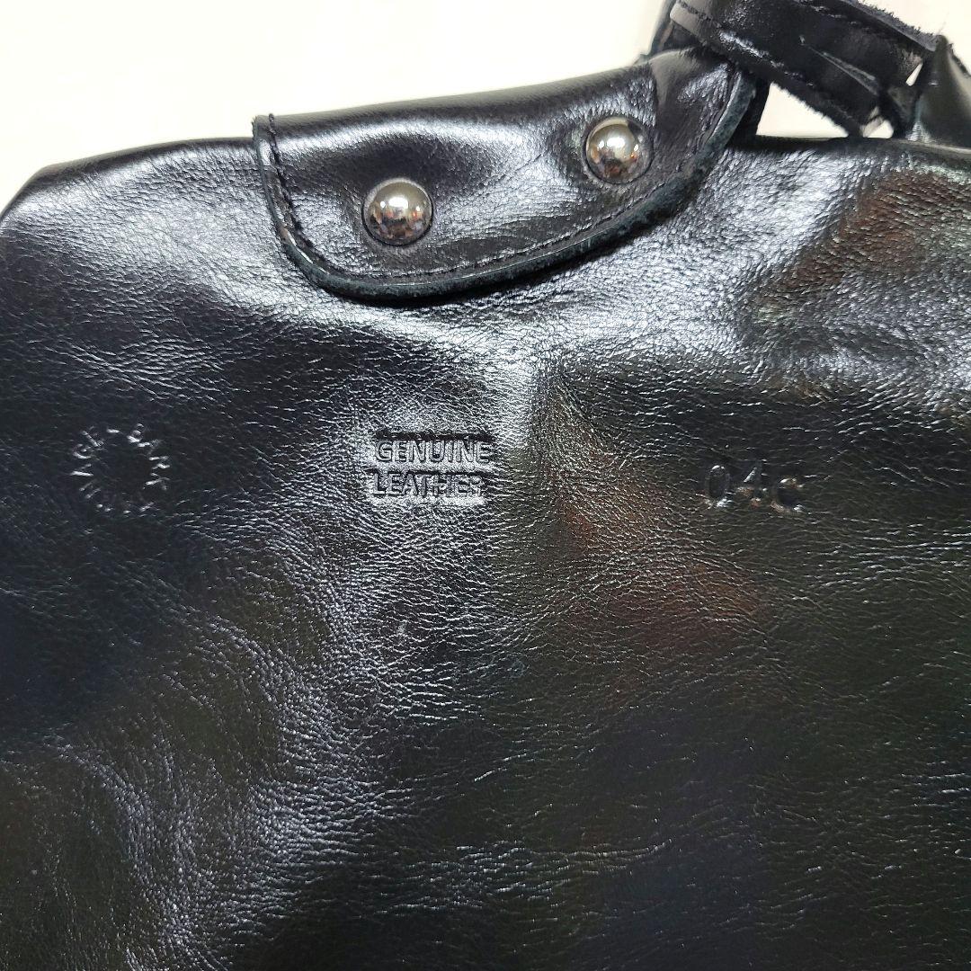 nano universe BARK TANNAGE レザー ボストンバッグ 黒
