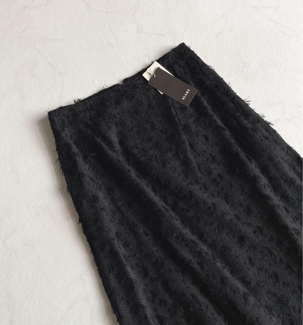 Demi-Luxe BEAMS ジャカードスカート ブラック