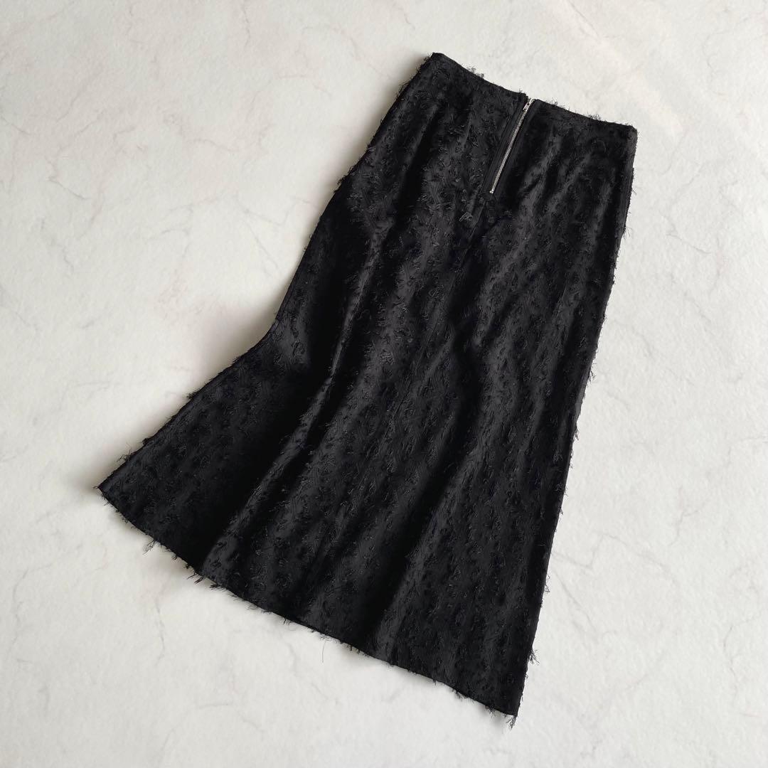 Demi-Luxe BEAMS ジャカードスカート ブラック