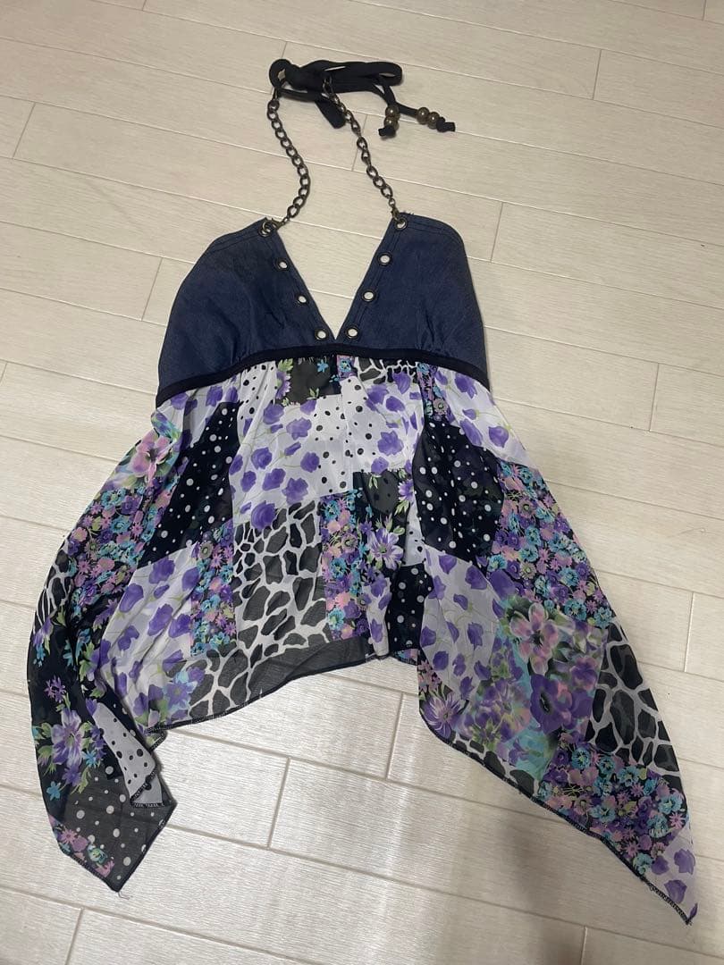 d.i.a アシンメトリック花柄キャミソール