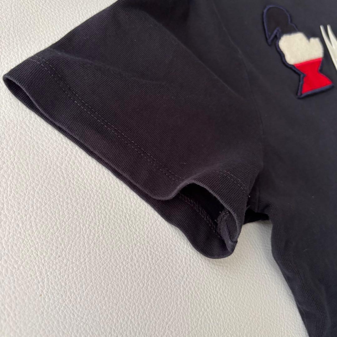 MONCLER モンクレール 半袖Tシャツ フロント シリコンロゴ ブラック M