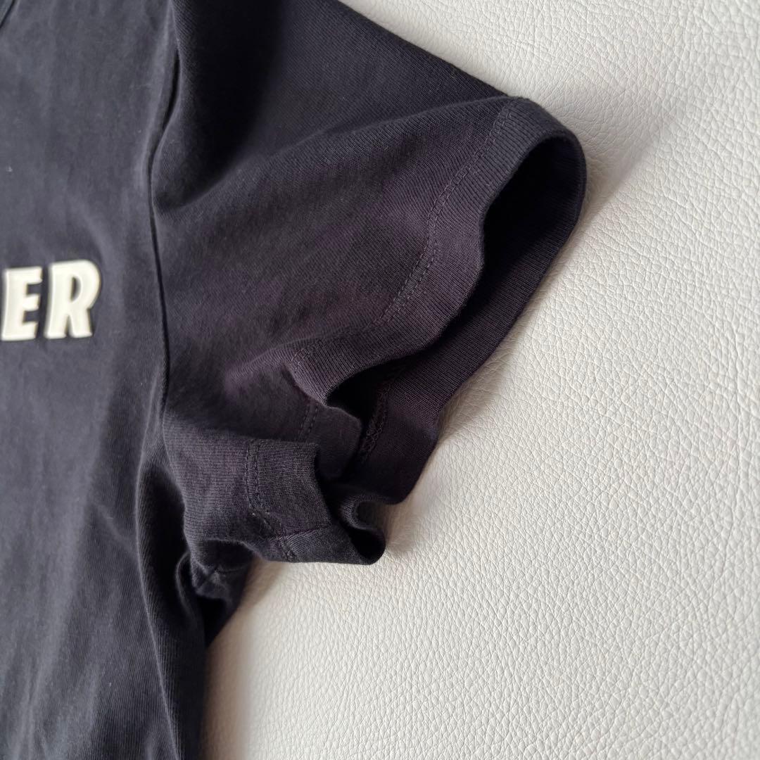 MONCLER モンクレール 半袖Tシャツ フロント シリコンロゴ ブラック M