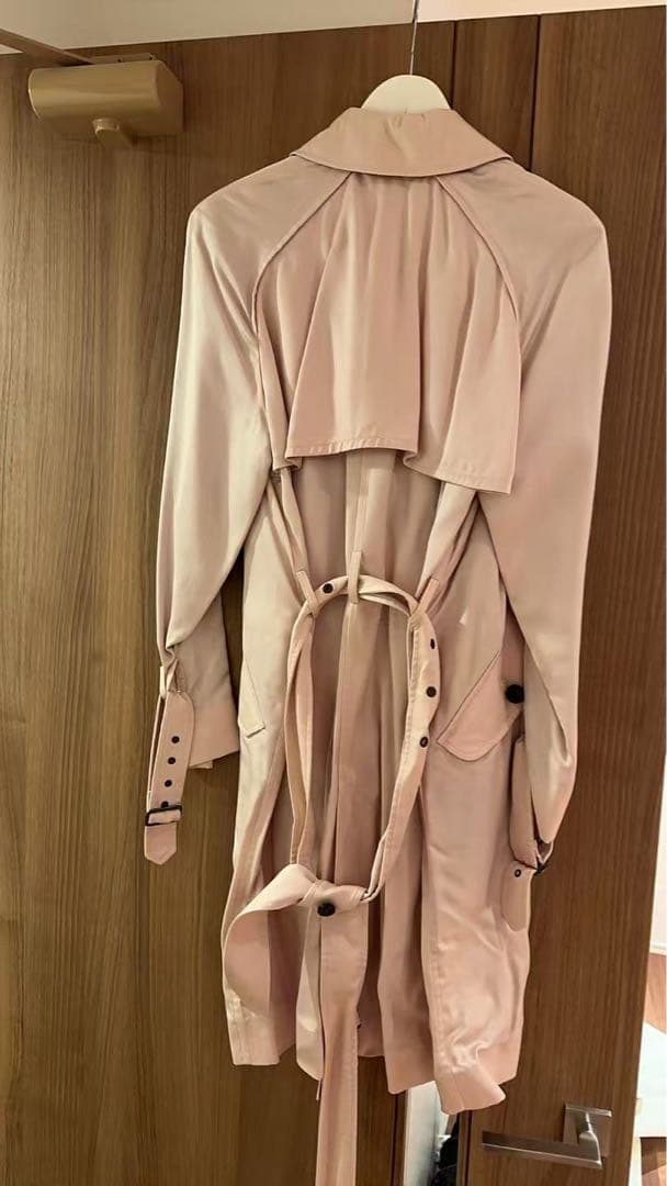 専用COACH ピンク トレンチコート ベルト付き