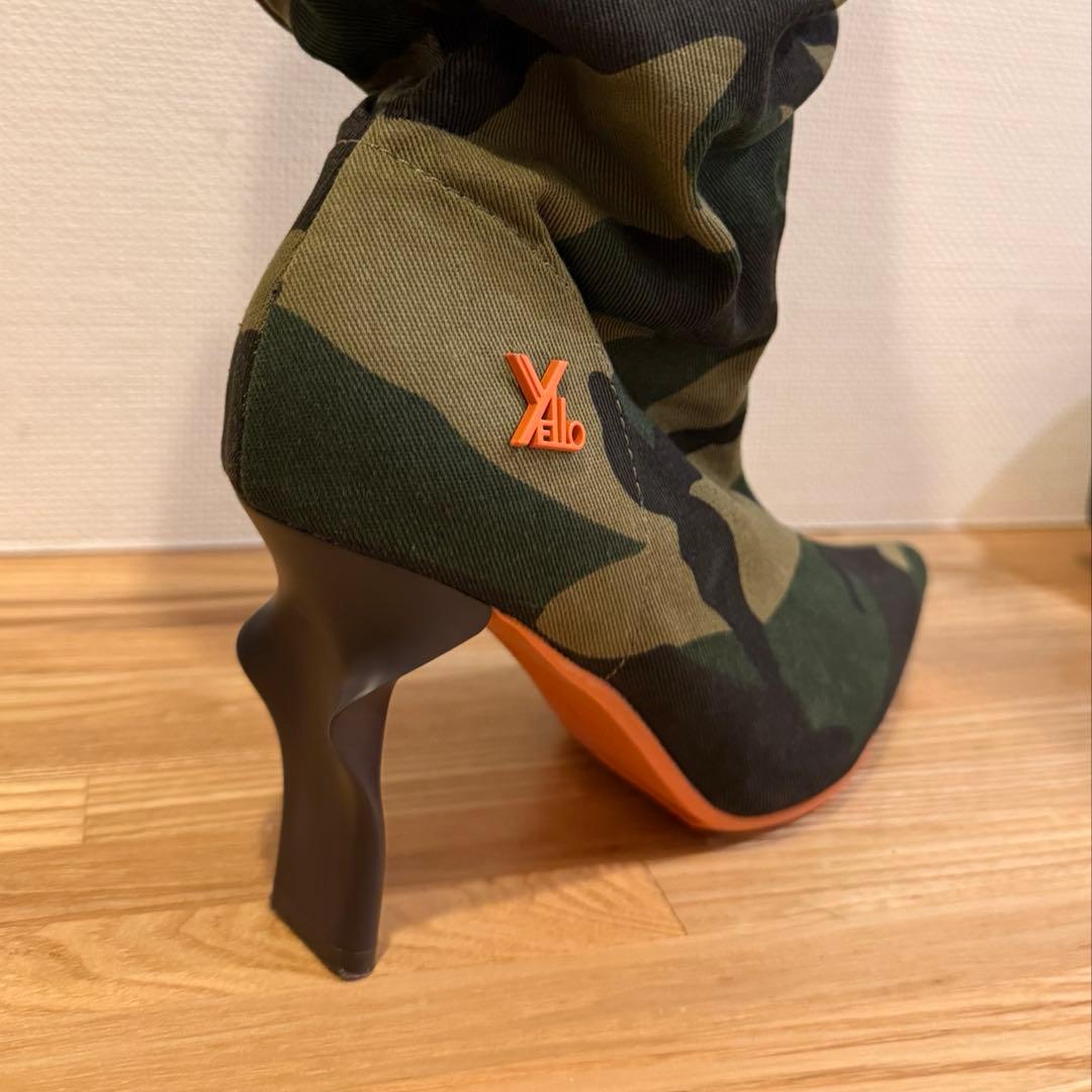 YELLO LONG BOOTS カモフラ 迷彩 Mサイズ