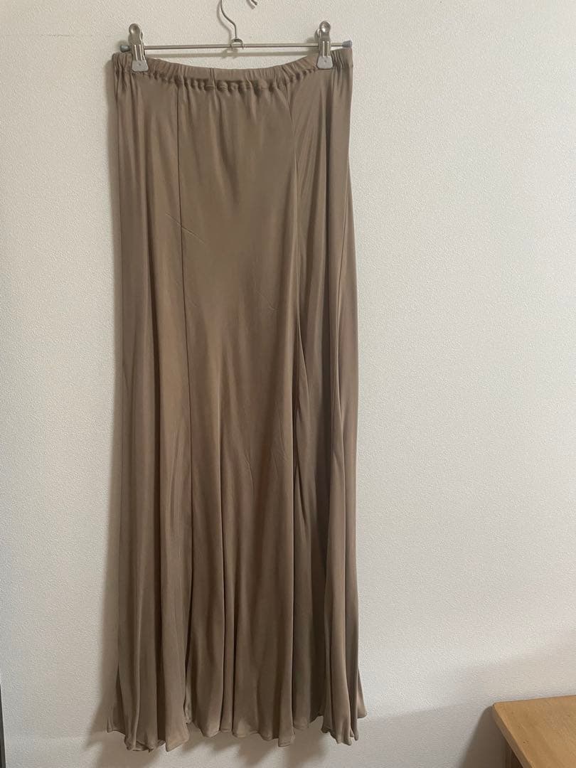 Plage Washable Fibril Drape スカート（ベージュ）