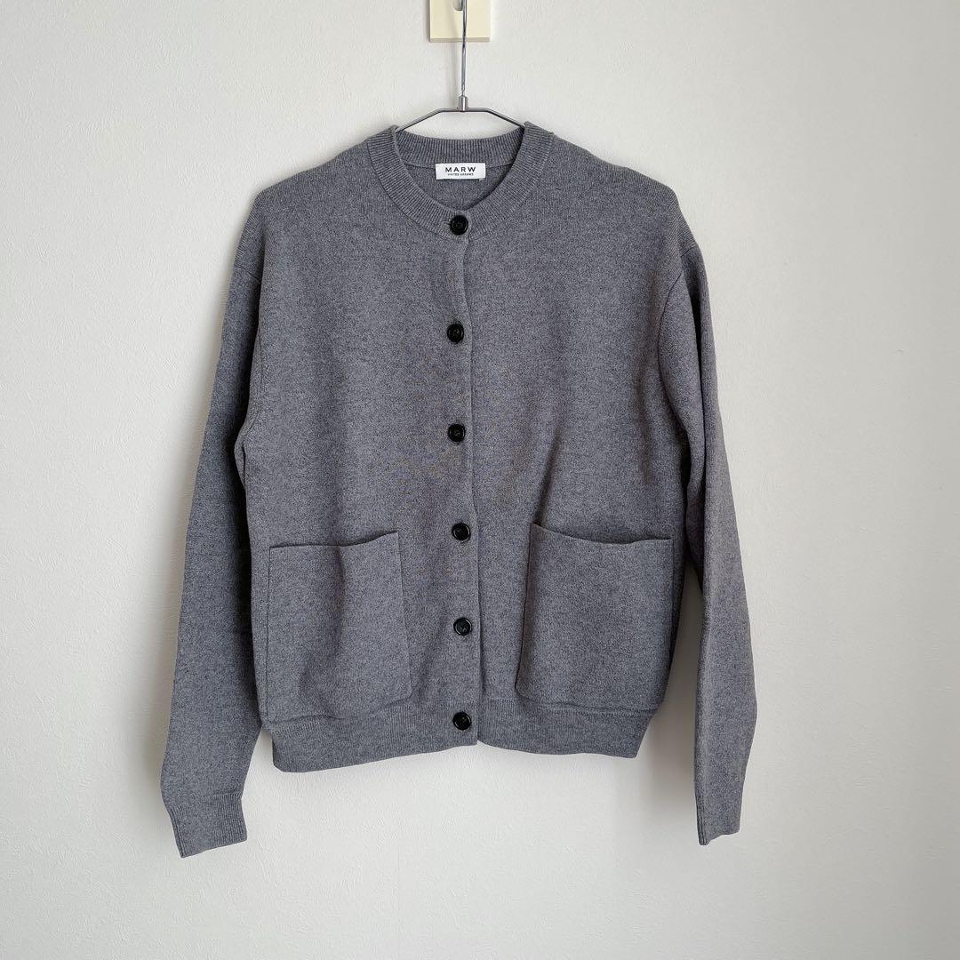 【MARW UNITED ARROWS】 クルーネック ニット カーディガン