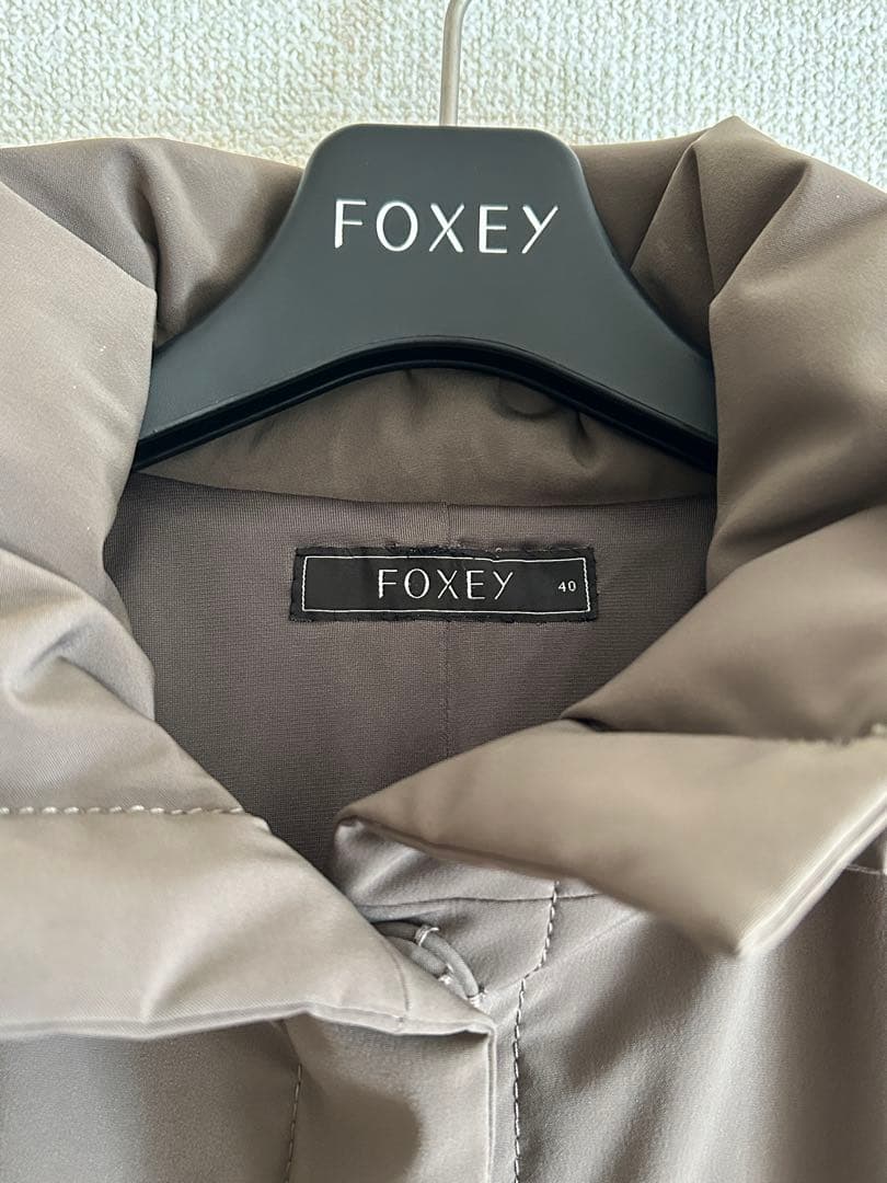 FOXEY レイニークッション中綿3wayロングコート 40