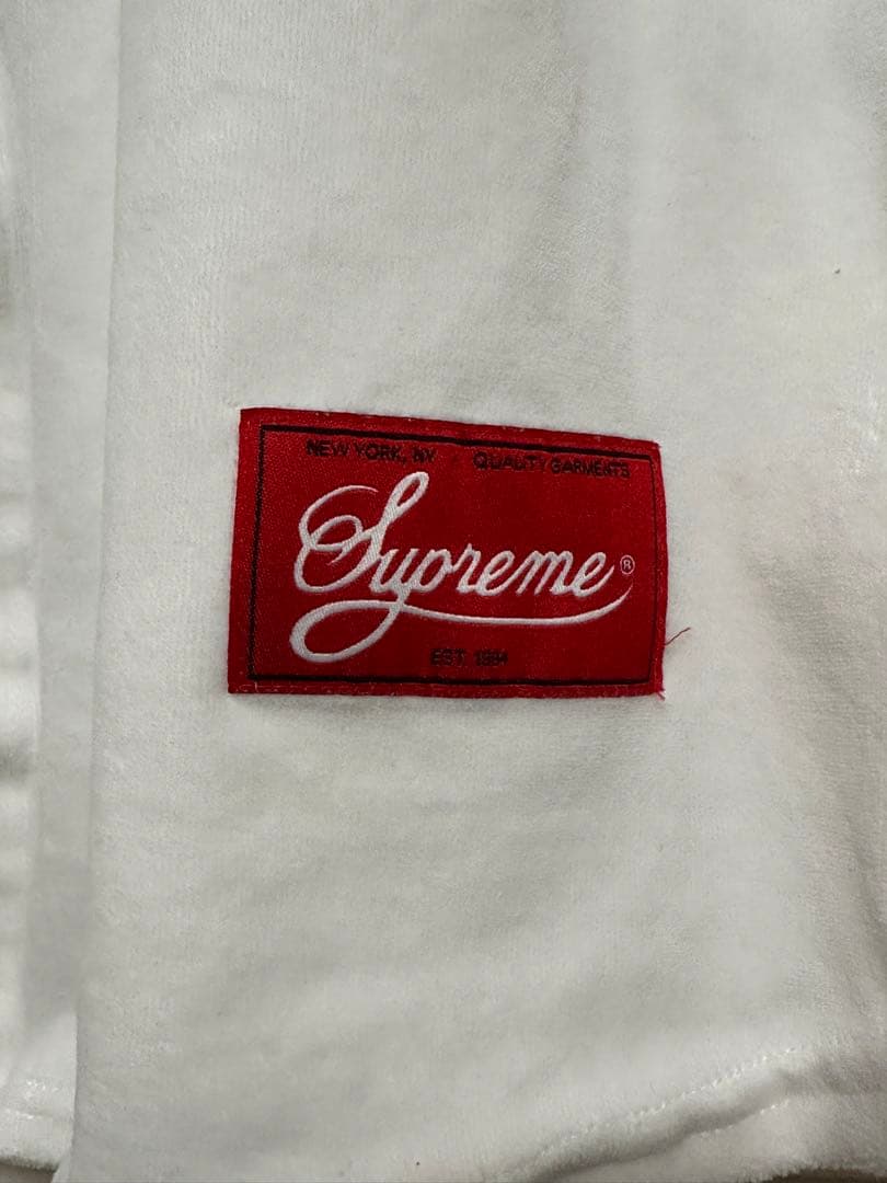 supreme シュプリーム パイル地 ベロア ベースボールシャツ XL