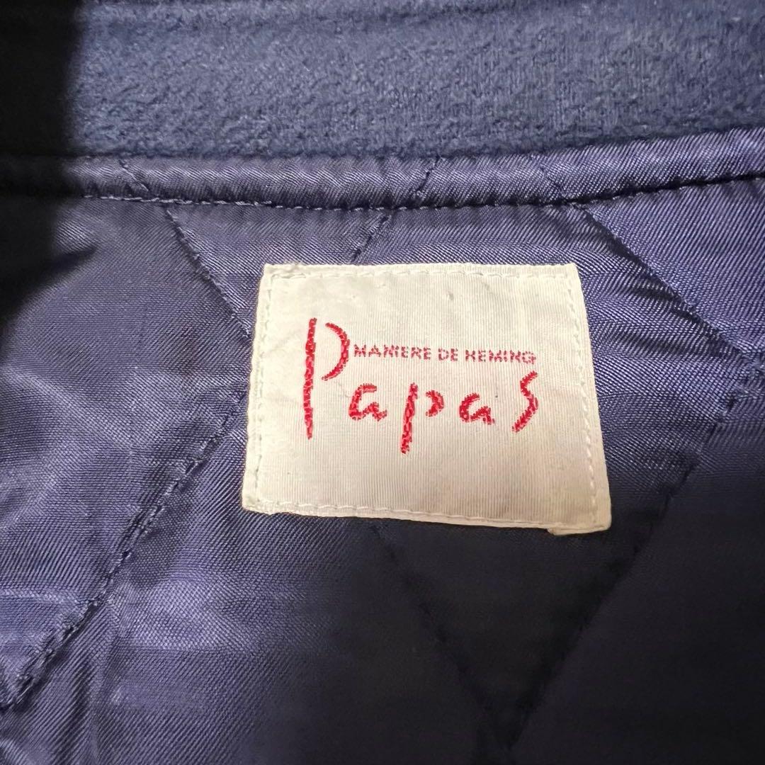 希少 Papas vintage チェックウールブルゾン ボンバージャケット